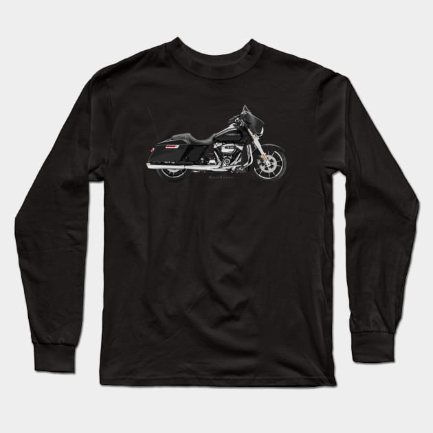 Harley-Davidson Street Glide black, s Long Sleeve T-Shirt by MessyHighway